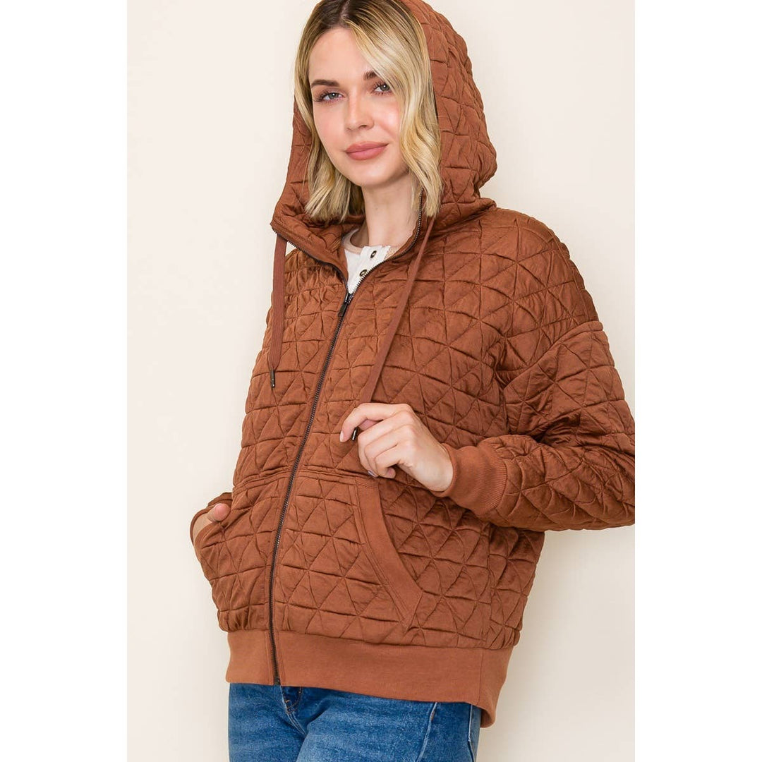 Quilted Hoodie Zip Up