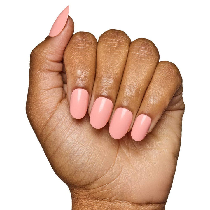 Peach Coral Press-On Nails | Short Round Solid Nail