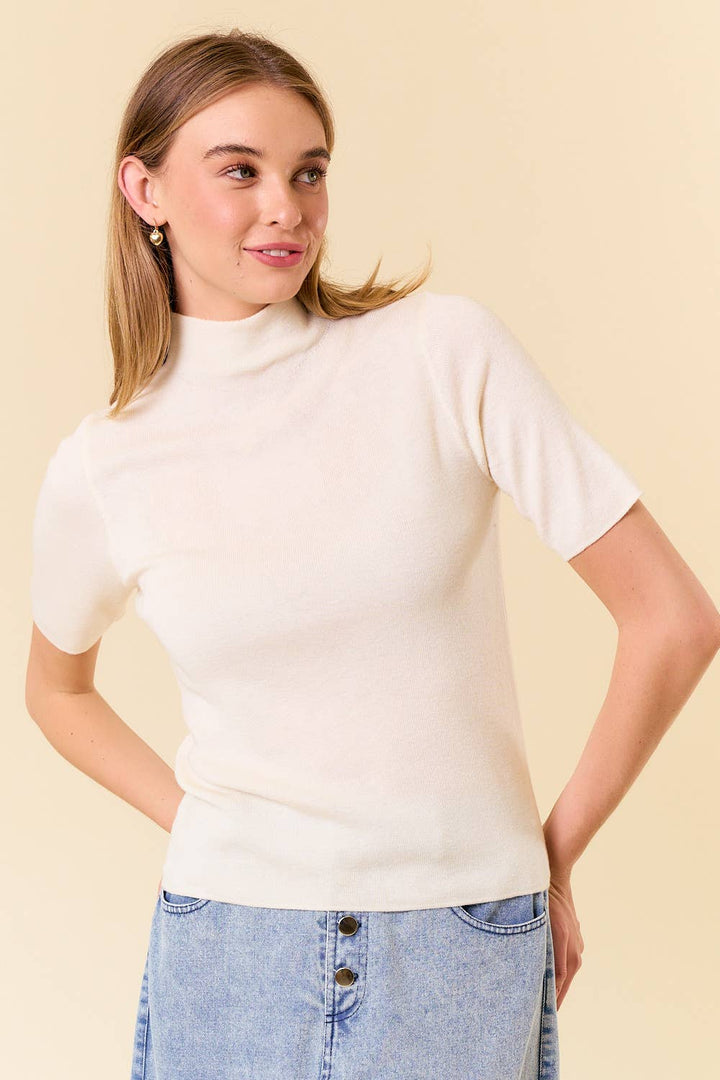 Jayda Mock Neck Top