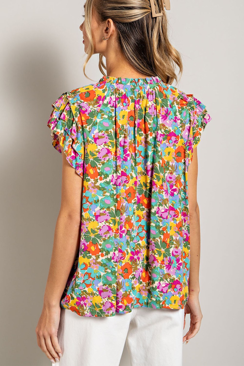 Floral Short Sleeve Top