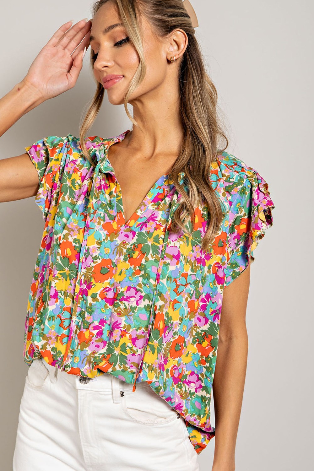 Floral Short Sleeve Top