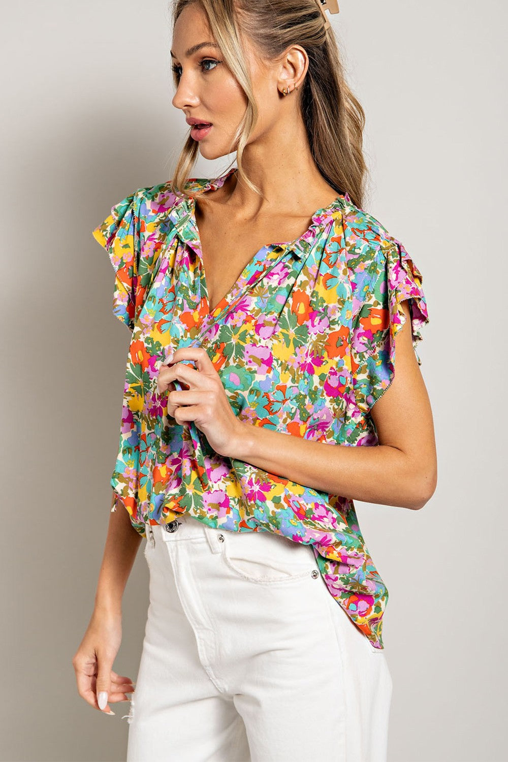 Floral Short Sleeve Top