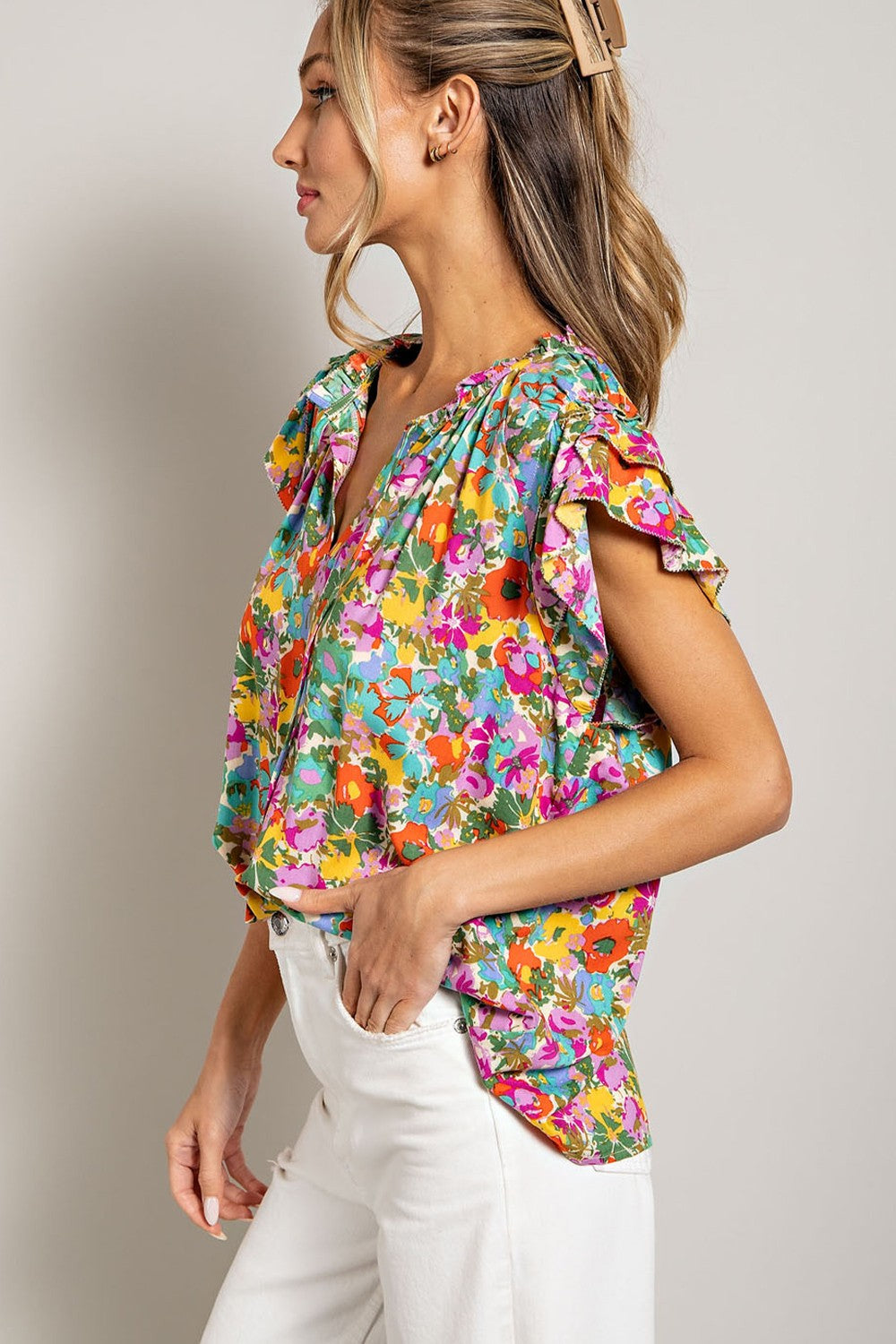 Floral Short Sleeve Top