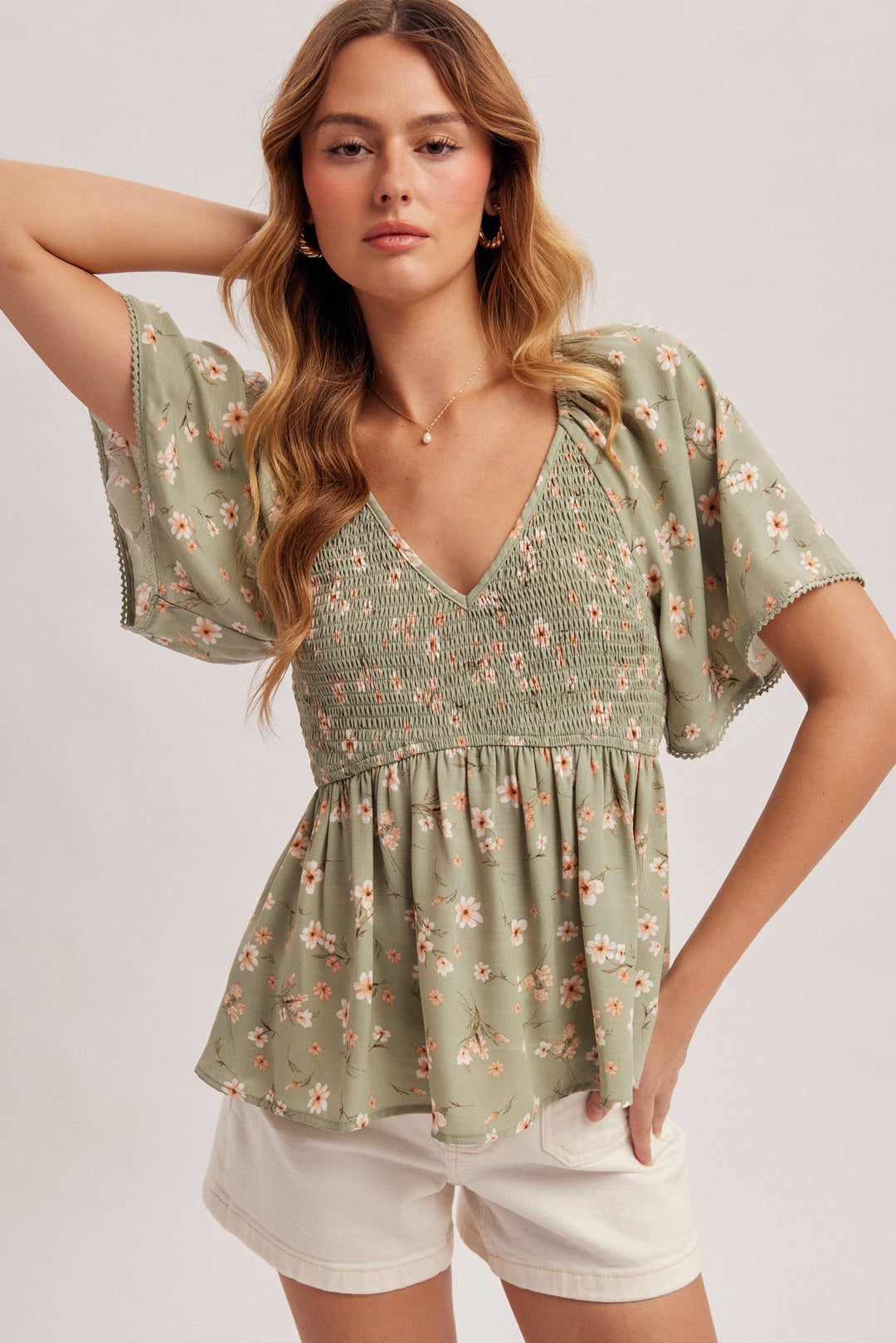Peplum Floral Top