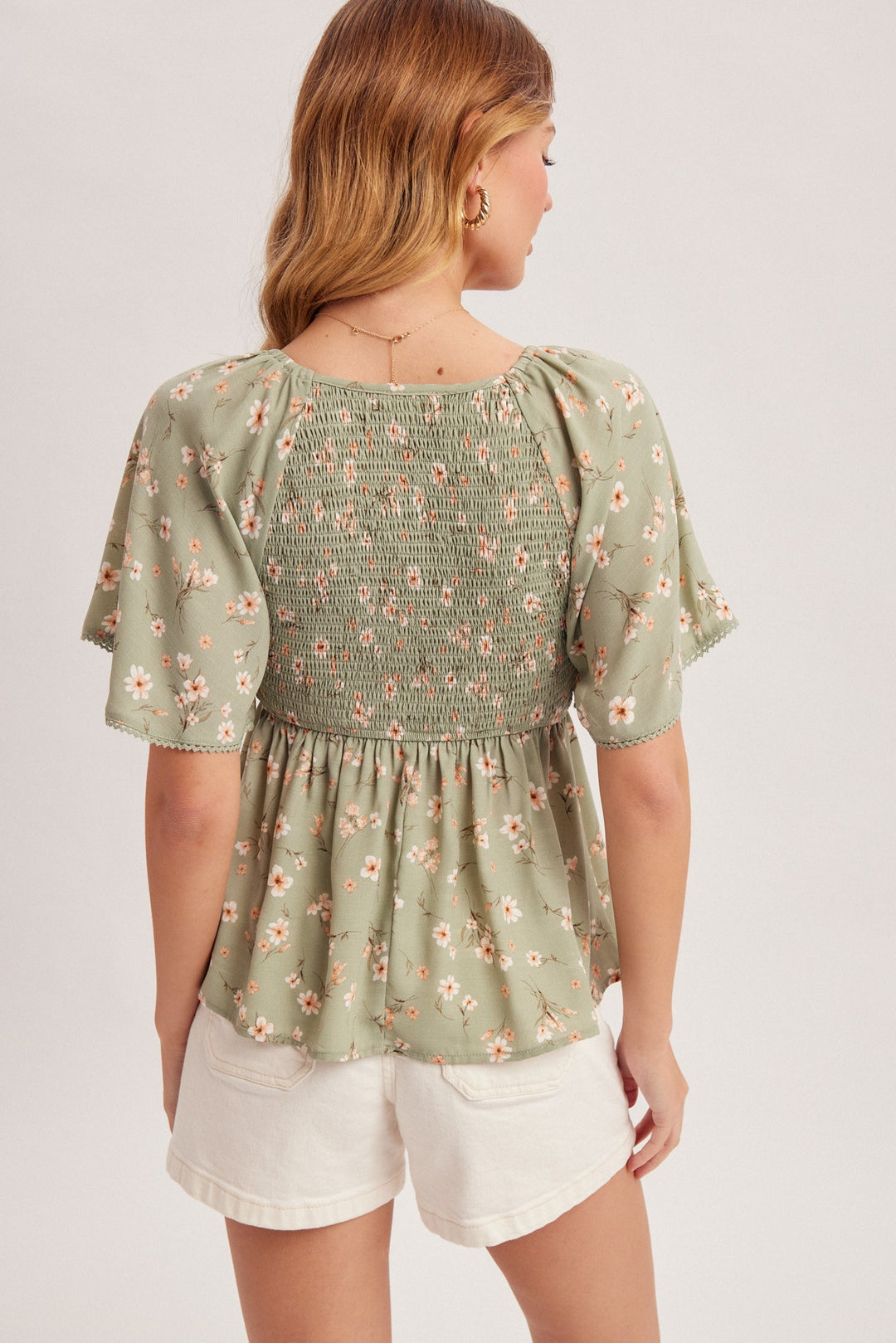 Peplum Floral Top