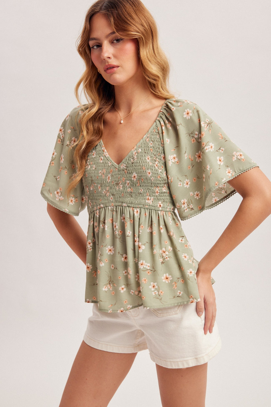 Peplum Floral Top