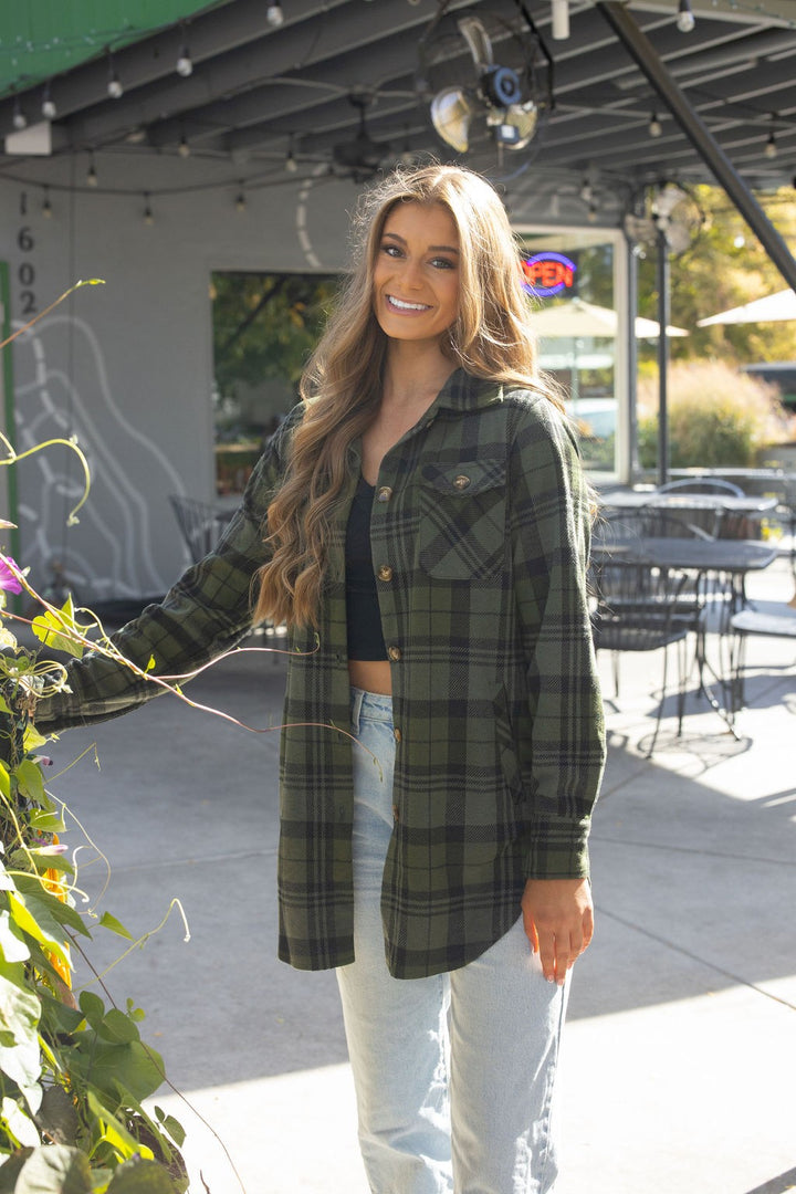 Ashleigh Plaid Button Up Shacket