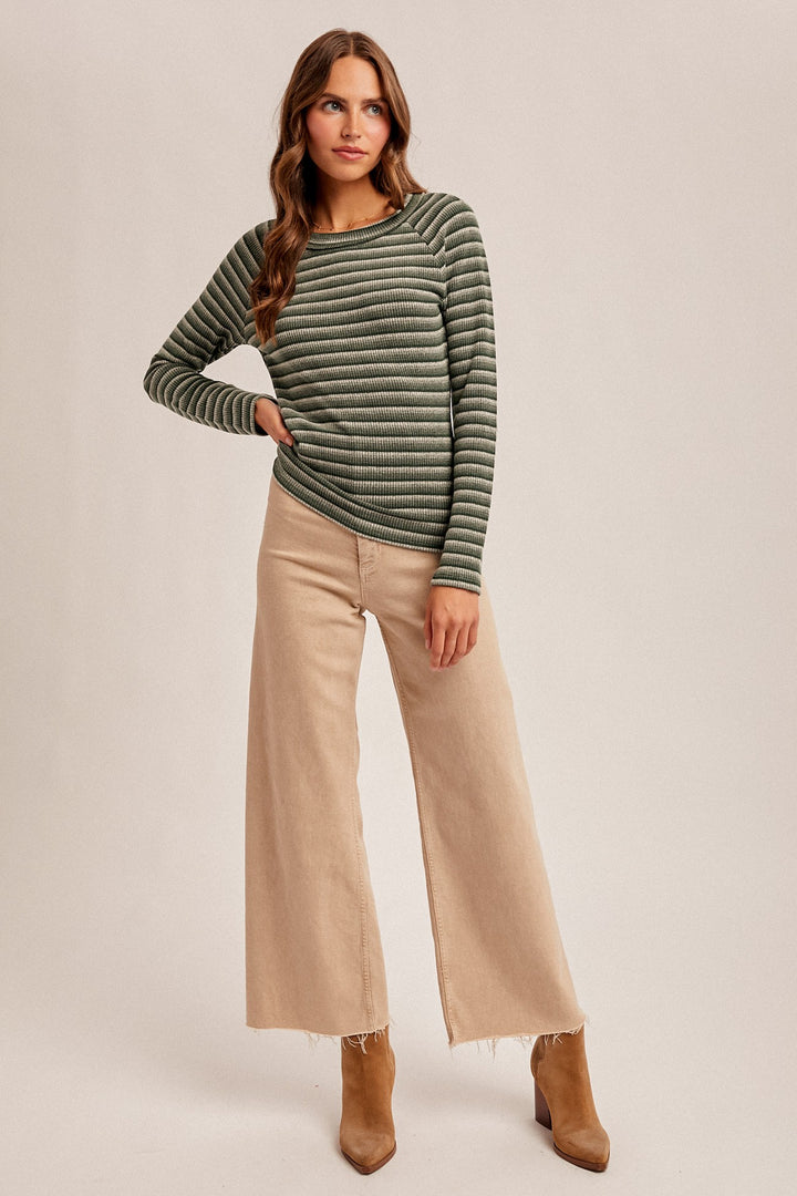 Marla Striped Raglan Top