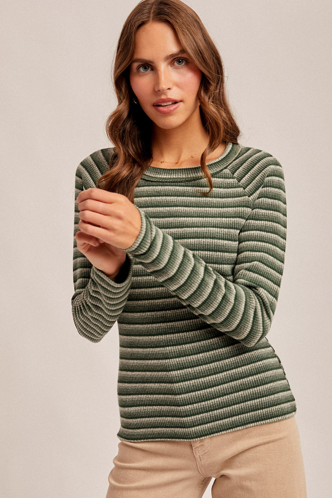 Marla Striped Raglan Top