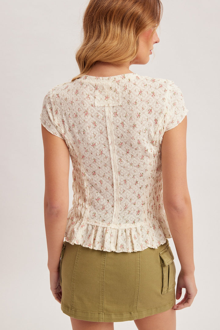 Gwen Floral Ruched Top
