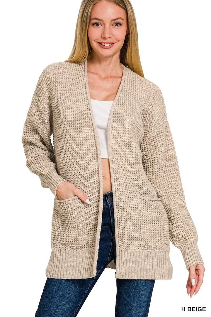 Amie Waffle Cardigan Sweater