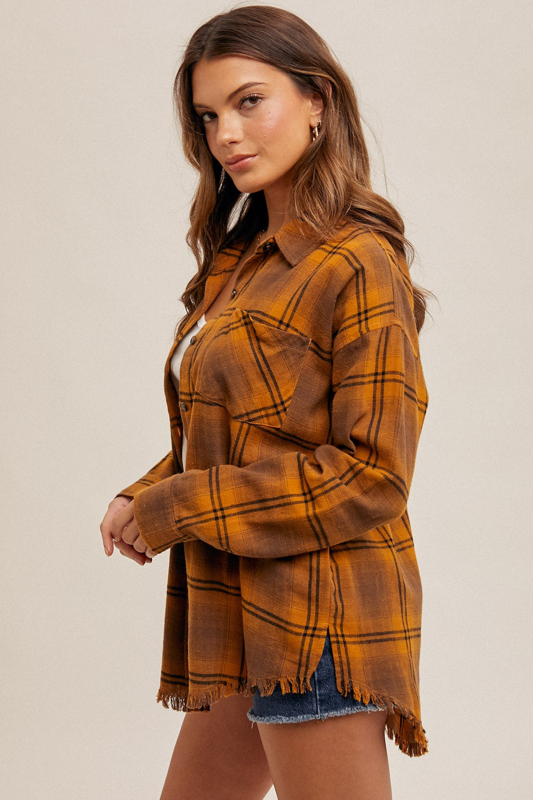 Harvest Fringe Hem Flannel