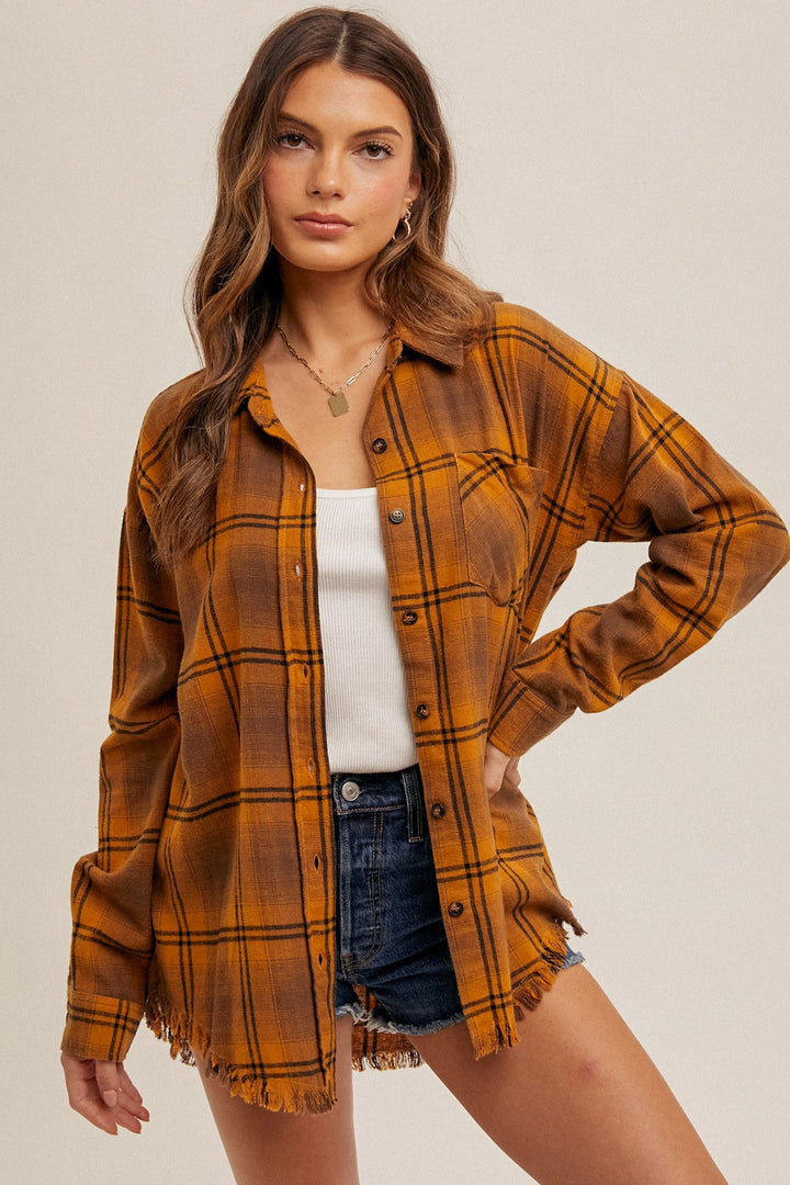 Harvest Fringe Hem Flannel