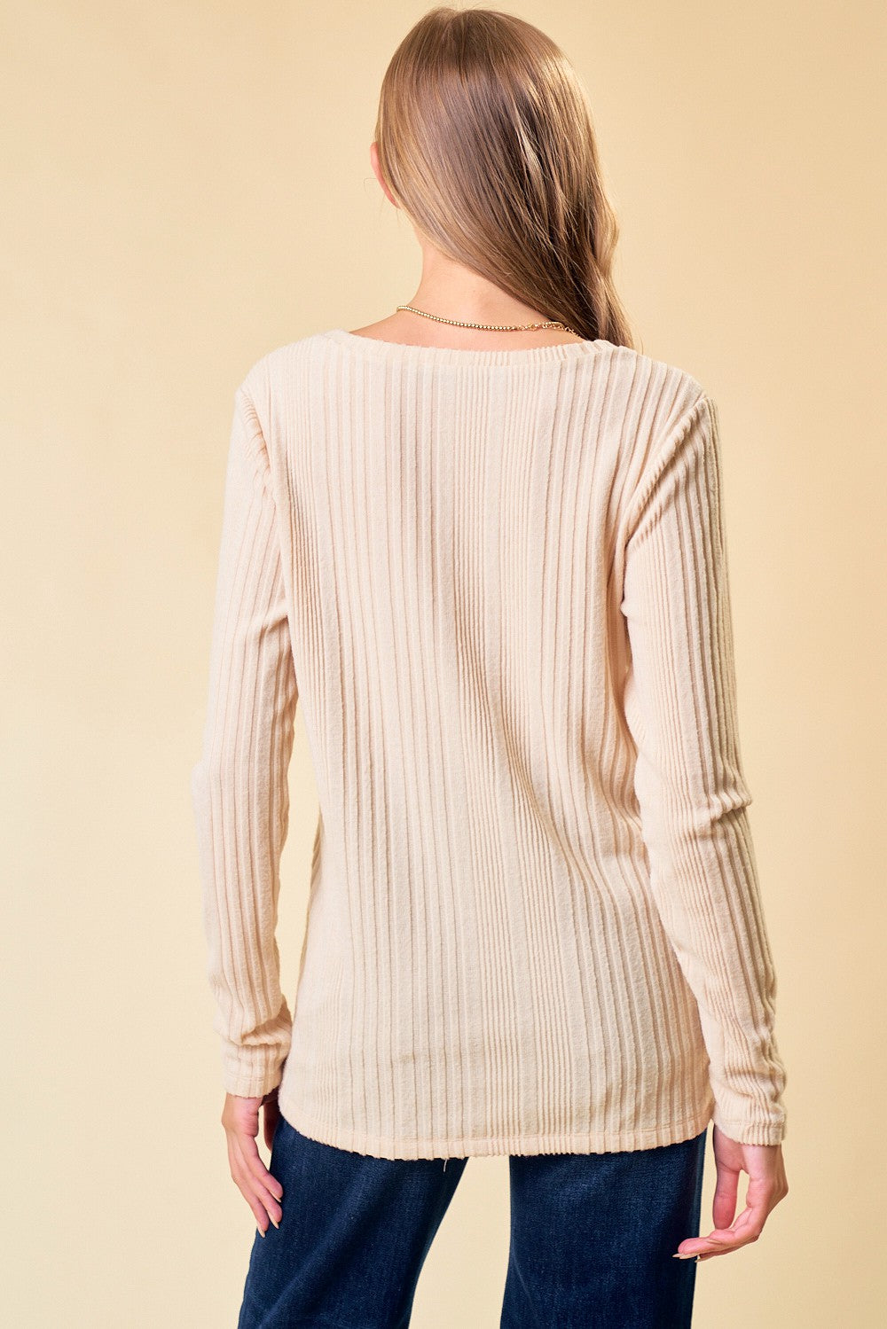 V-Neck Knit Tops