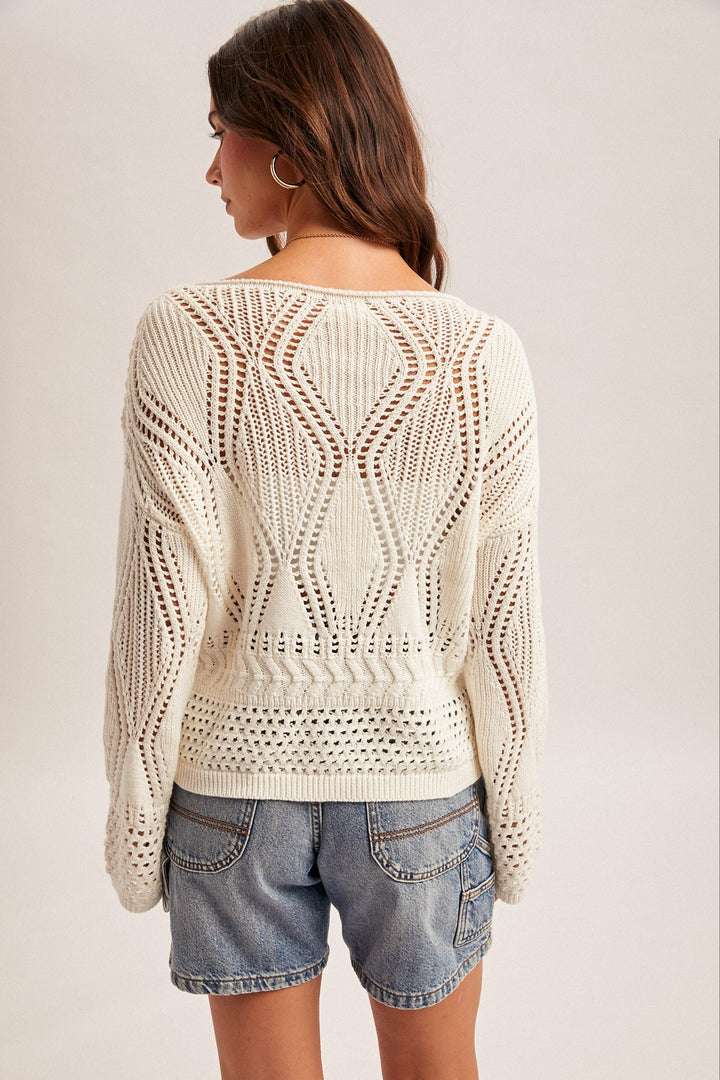 Jasmine Crochet Knit Sweater