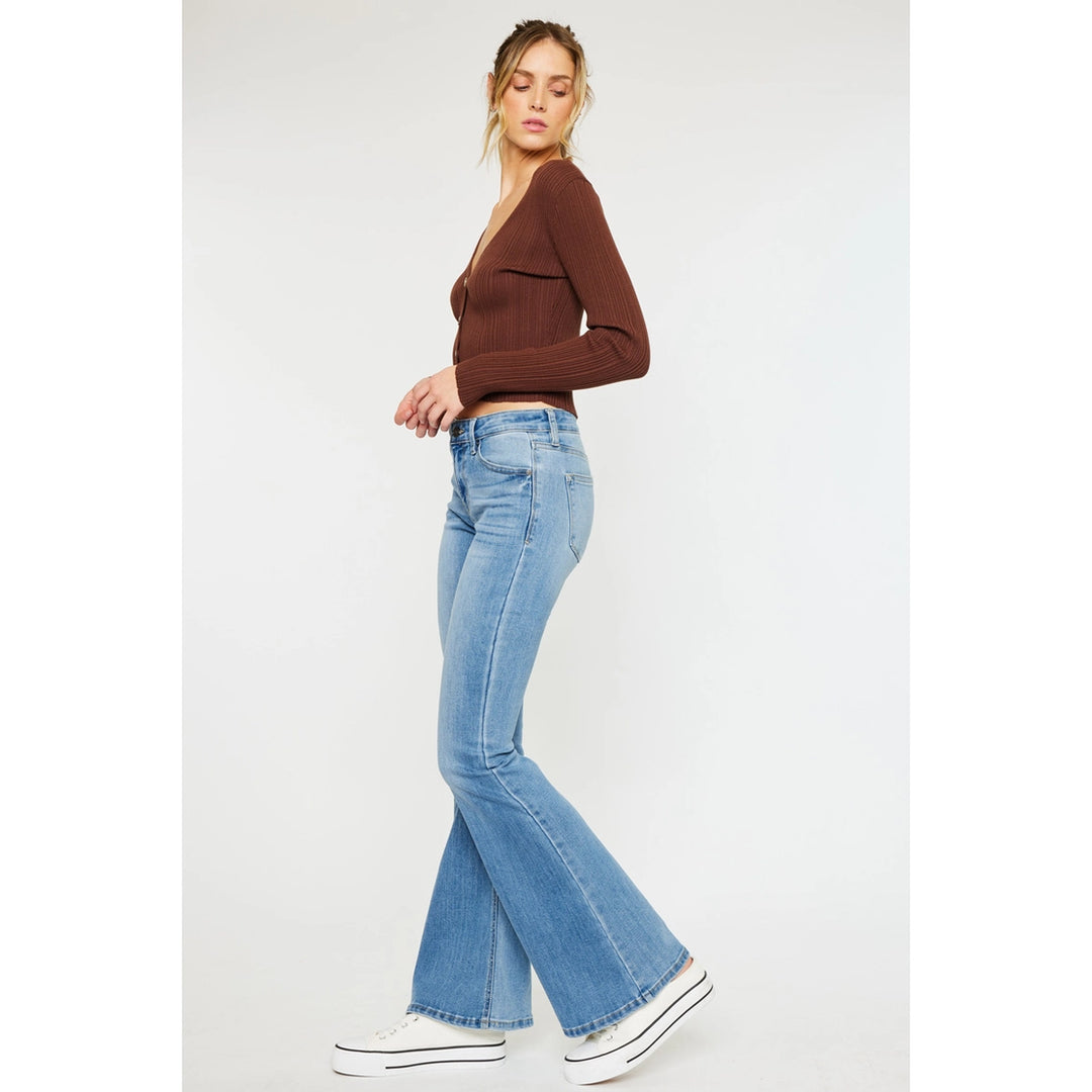 Light Wash Denim Flares