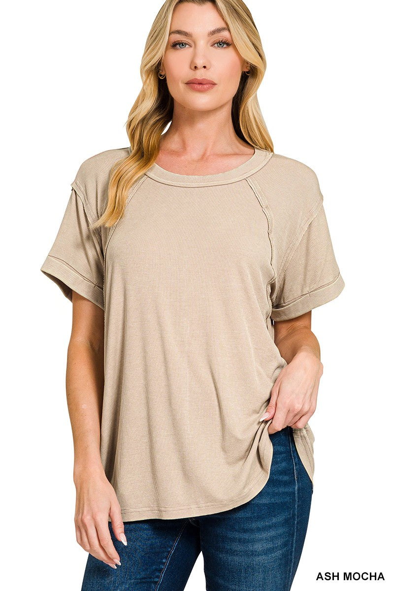 Jeni Cuffed Sleeve Top