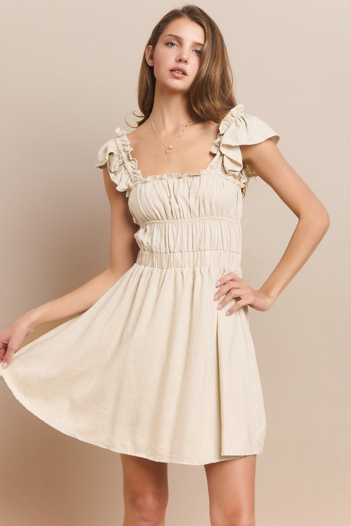 Josephine Ruffle Sleeve Dress