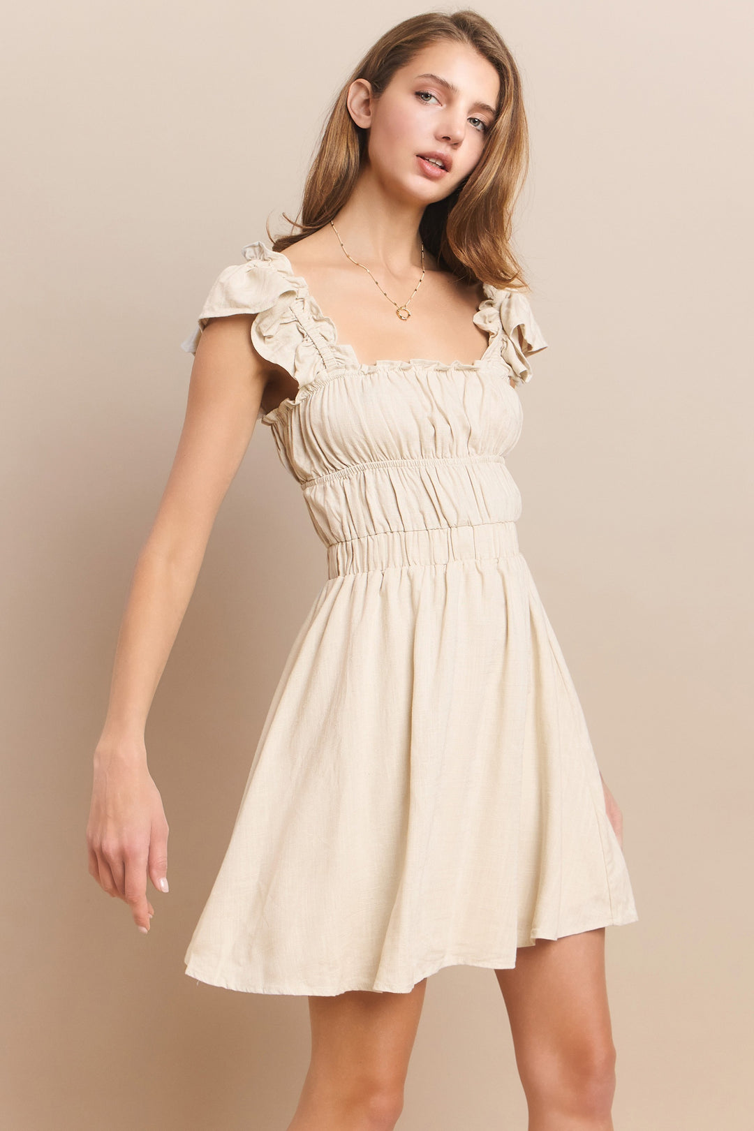 Josephine Ruffle Sleeve Dress