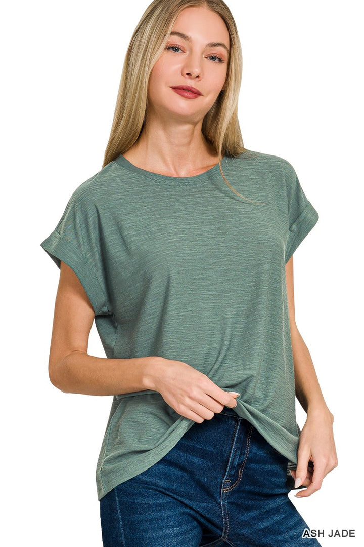 Kinsley Cuffed Sleeve Tee