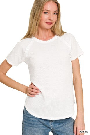 Baby Waffle Short Sleeve Top