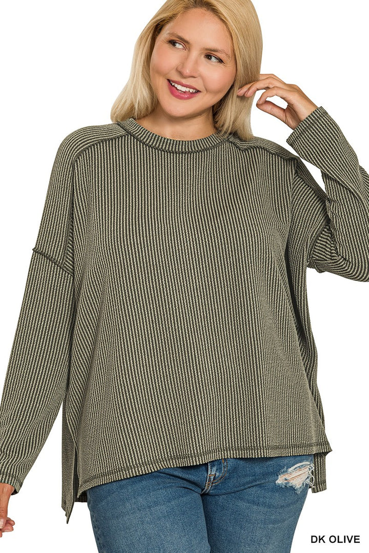 Kymmie Raised Ribbed Long Sleeve