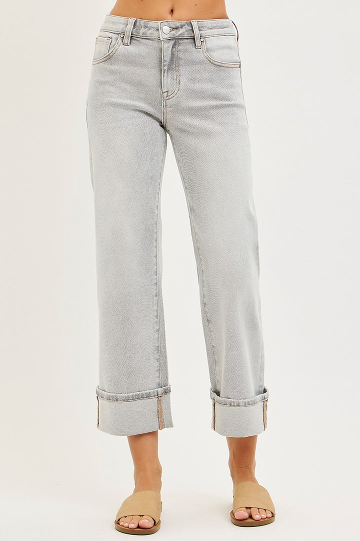 Light Gray Cuffed Denim