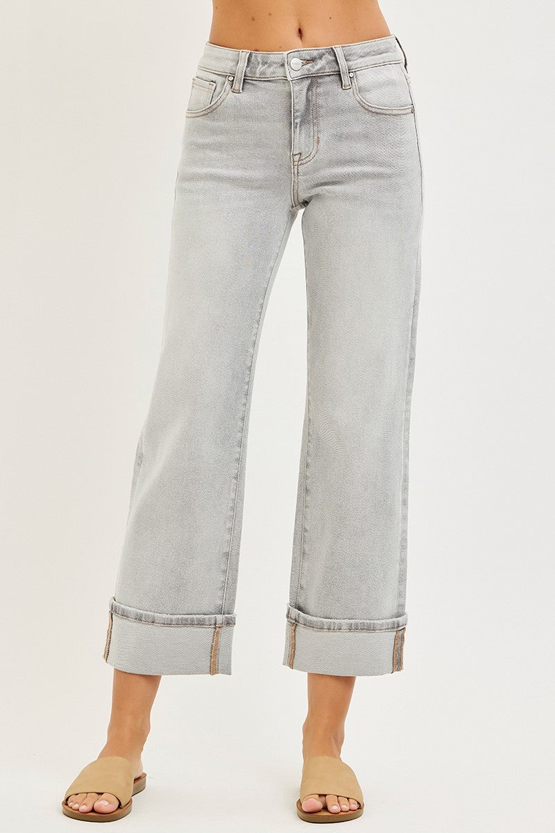 Light Gray Cuffed Denim