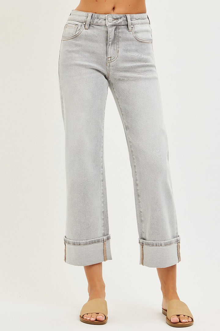 Light Gray Cuffed Denim