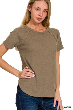 Baby Waffle Short Sleeve Top