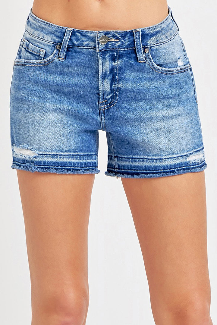 Low Rise Shadow Hem Shorts