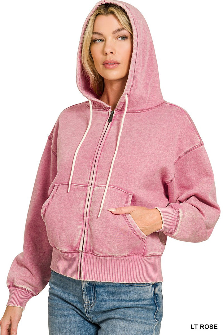 Lt Rose Zip Up Hoodie