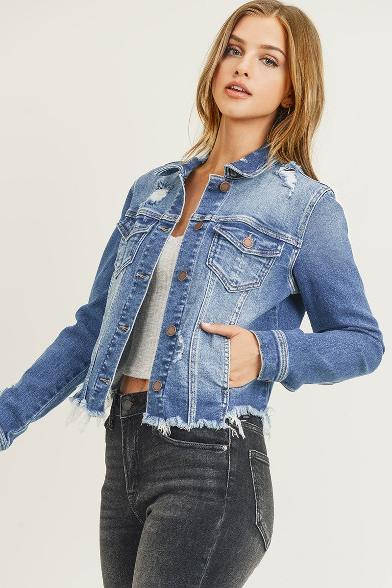 Distressed Denim Jacket