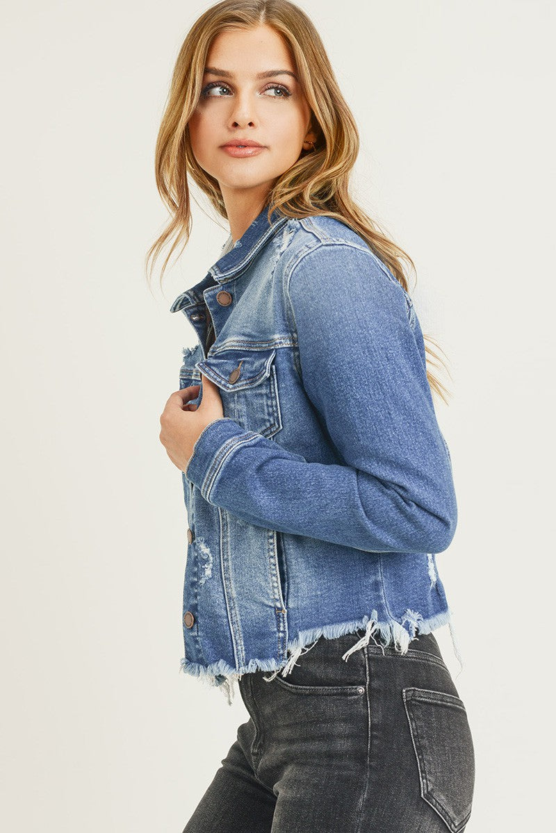 Distressed Denim Jacket