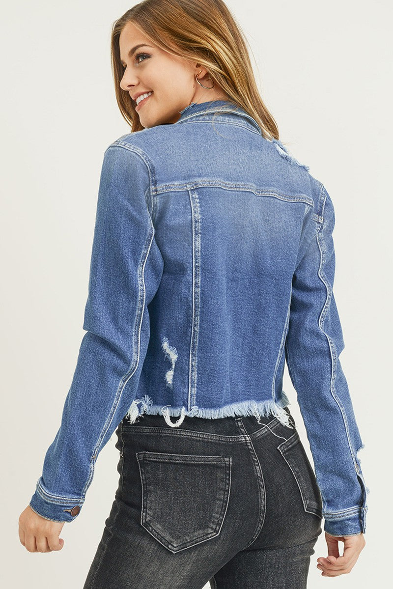 Distressed Denim Jacket