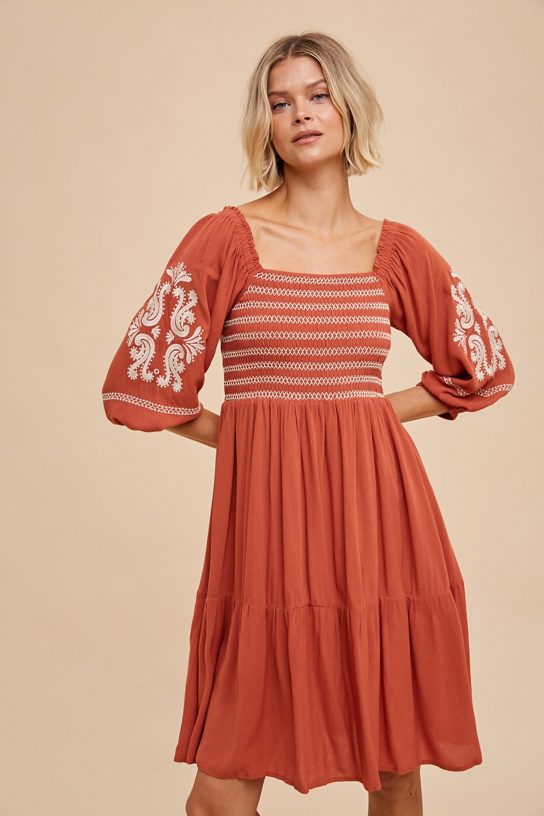 Melina Embroidered Dress