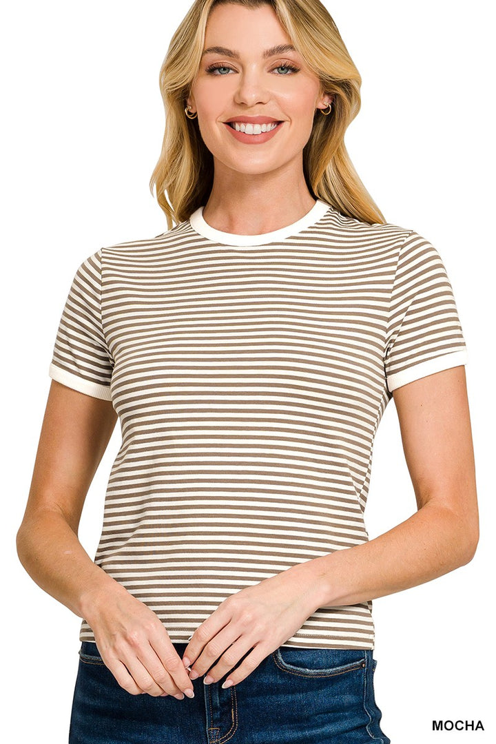 Stripe Contrast Tee