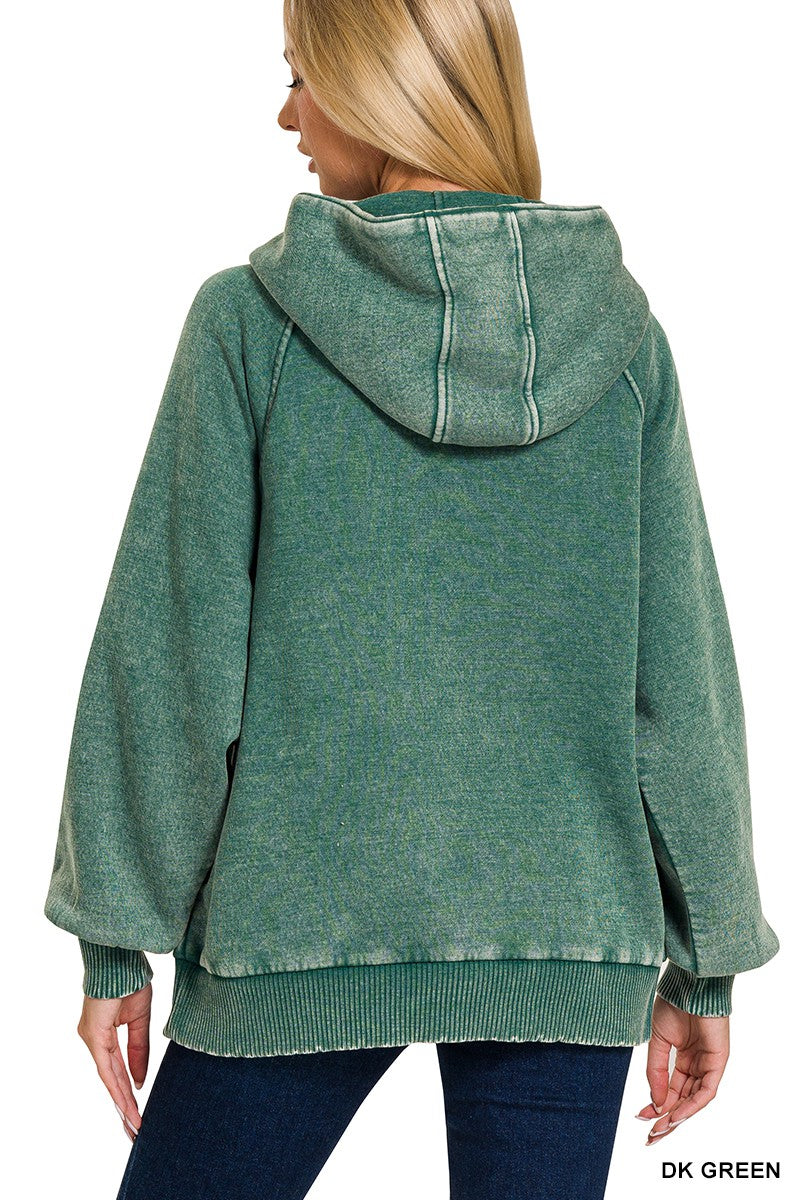 Noelle Acid Washed 1/2 Zip