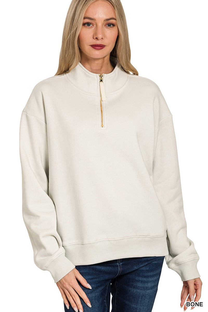 Fleece Half Zip Sweatshirt