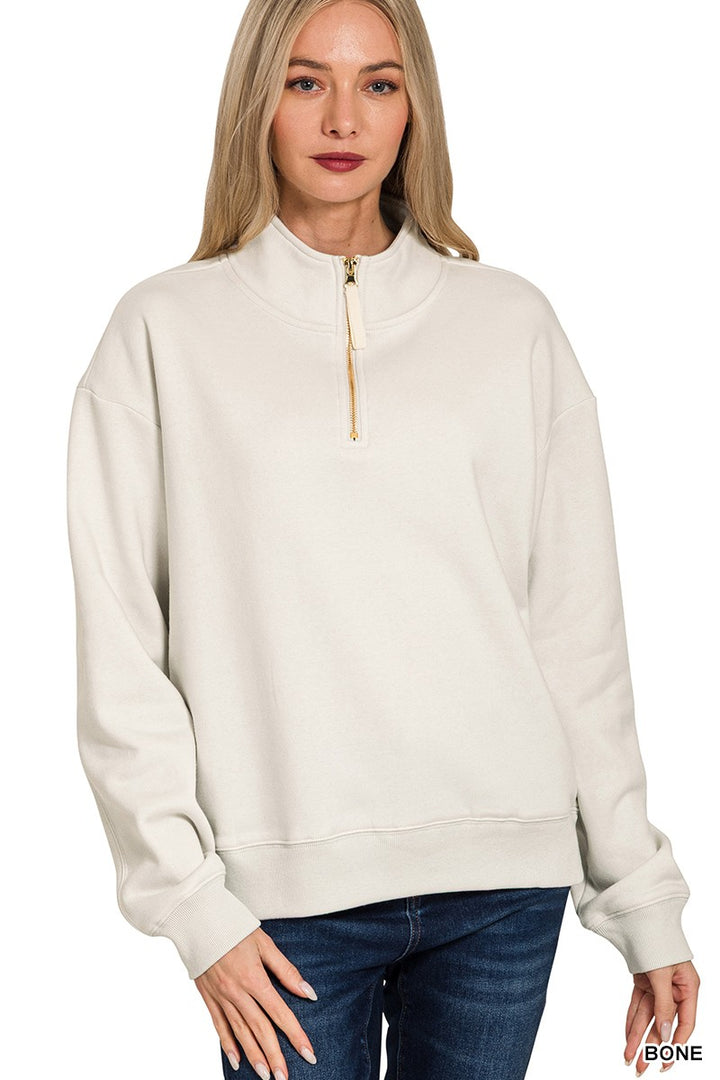 Fleece Half Zip Sweatshirt