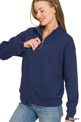 Fleece Half Zip Sweatshirt