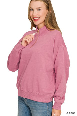 Fleece Half Zip Sweatshirt