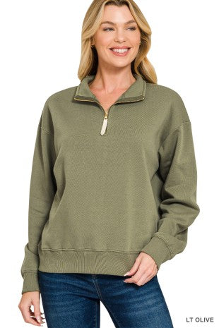 Fleece Half Zip Sweatshirt