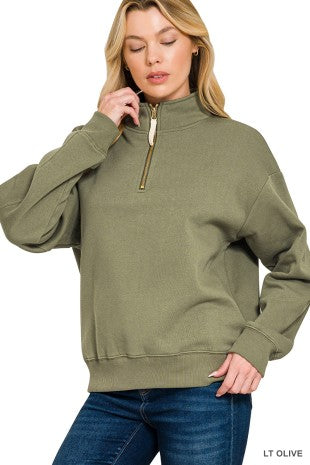 Fleece Half Zip Sweatshirt