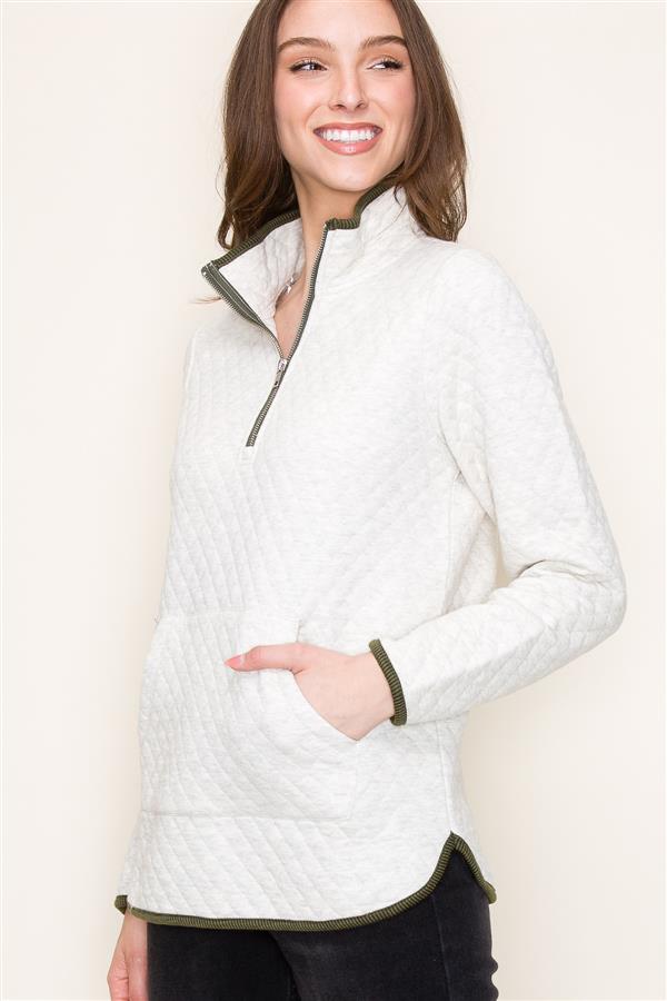 Riley Quilted Pullover