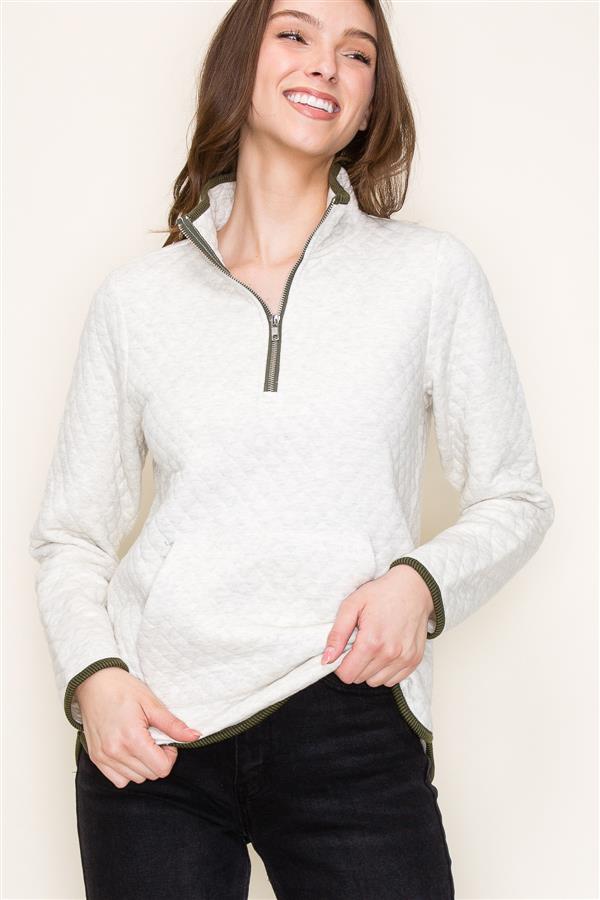 Riley Quilted Pullover