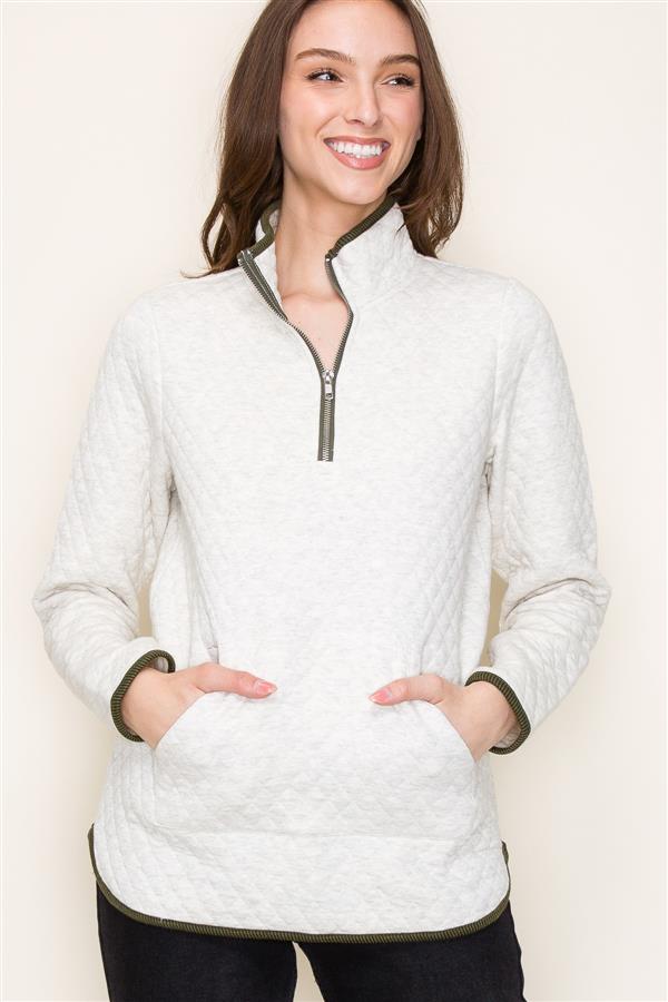 Riley Quilted Pullover