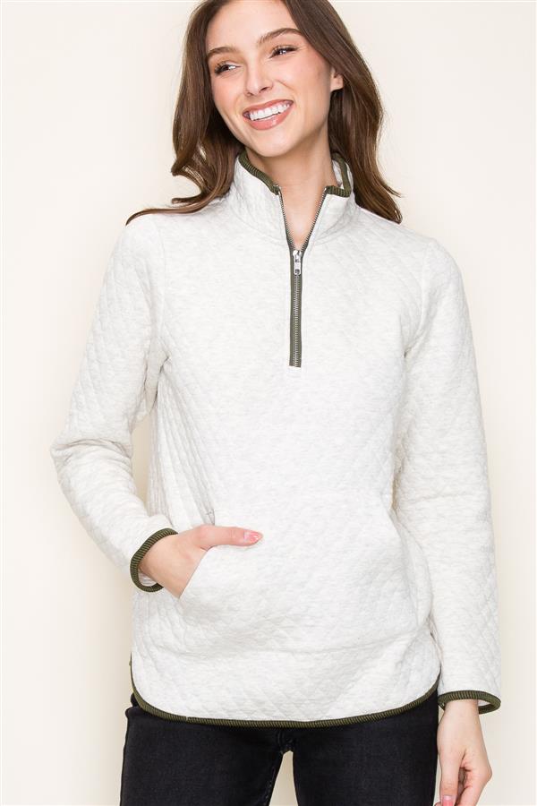 Riley Quilted Pullover