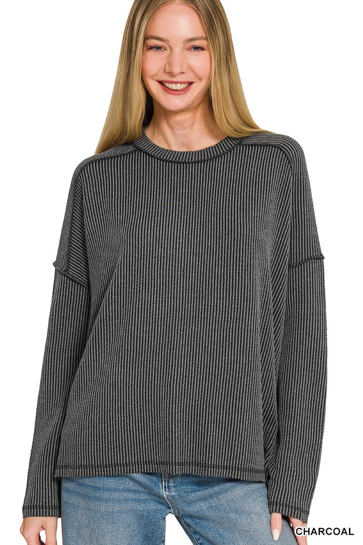 Raised Ribbed Long Sleeve