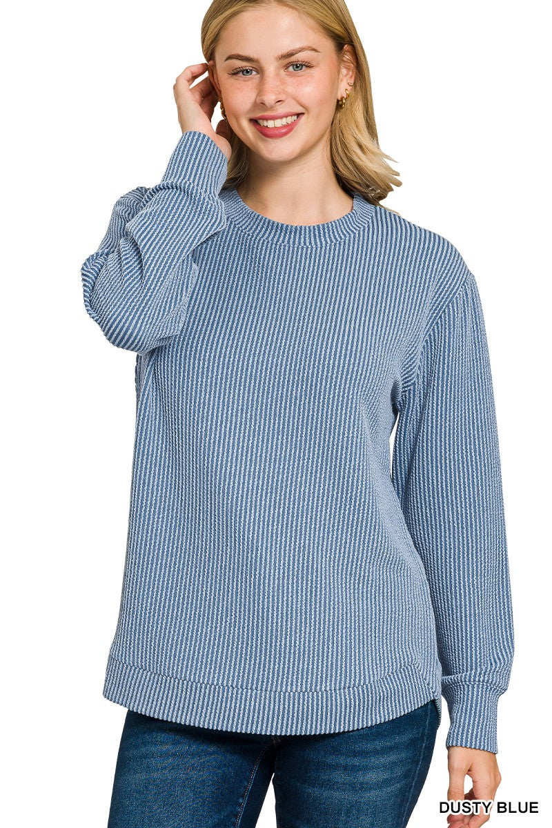 Raised Ribbed Long Sleeve